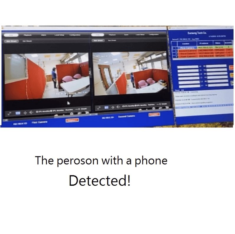 Wall Through Idle Cell Phone Detector working with IP camera